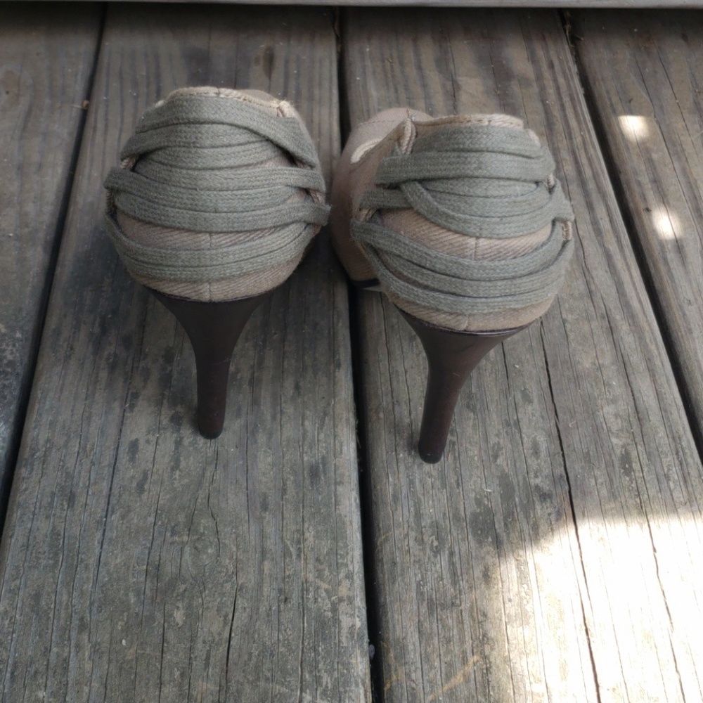 ASH Olive Green Womens Heel Size 7 - Picture 3 of 7